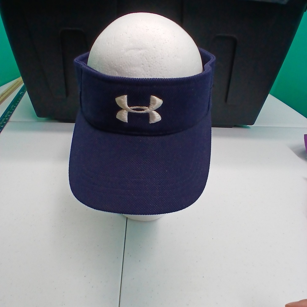 Under Armour Visor OSFA Navy Blue HeatGear Athletic Golf Tennis Sporty Hat